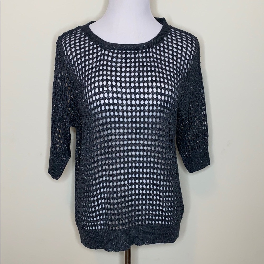 Flame Sparkle Grey Knit Sweater